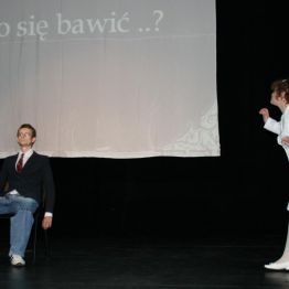 Uczniowie z grupy teatralnej 