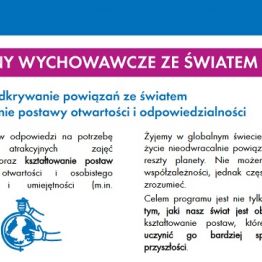 Godzina wychowawcza ze światem: wspólne odkrywanie powiązań świata, wzmacnianie postawy otwartości i odpowiedzialności