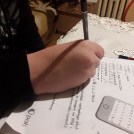 wychowanek wypełnia kartę pracy pt."Prawdziwe koszty elektroniki"