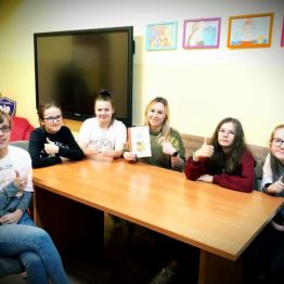 Wspólne zdjęcie na koniec zajęć z panią psycholog