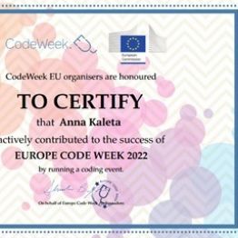 certyfikat z tygodnia kodowania