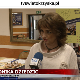 Pani wicedyrektor ZPSW - Monika Dziedzic udziela wywiadu TVświętokrzyskiej.