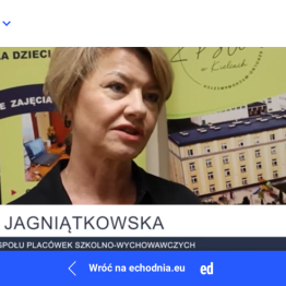 Pani dyrektor ZPSW - Marta Jagniątkowska udziela wywiadu "Echu Dnia'.