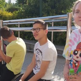 Wychowankowie podczas zabawy