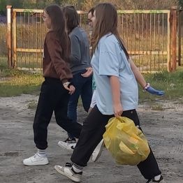 Wychowanki podczas akcji.