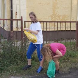 Wychowanki podczas akcji.