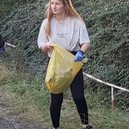 Wychowanka podczas akcji.