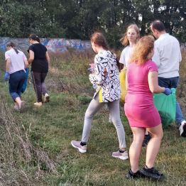 Wychowankowie podczas akcji.