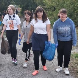 Wychowankowie podczas akcji.
