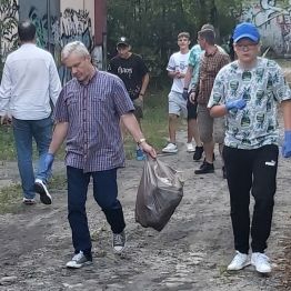 Wychowankowie podczas akcji.