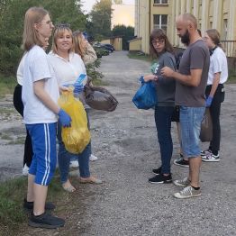 Wychowankowie podczas akcji.