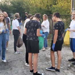 Wychowankowie podczas akcji.
