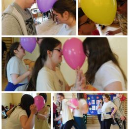taniec z balonami w parach