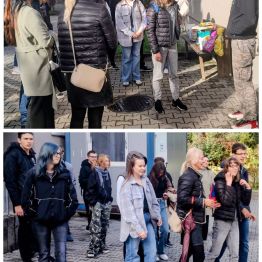 Pracownik „Schroniska dla Bezdomnych Zwierząt” opowiada wychowankom o funkcjonowaniu placówki, zasadach adopcji zwierząt oraz o pieskach i kotkach znajdujących się aktualnie w Schronisku.  