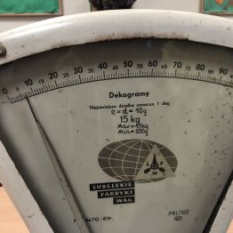 Uczniowie poznają różne rodzaje wag.