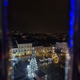 Widok na Rynek z góry Diabelskiego Młynu