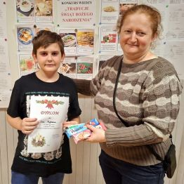 Chłopiec zdobył I miejsce.