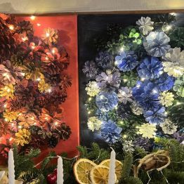 Szyszki na płótnie. 