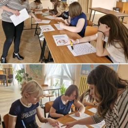 Uczestnicy wykonują karty pracy, utrwalające zdobytą wiedzę i rozwijające umiejętność kojarzenia faktów.