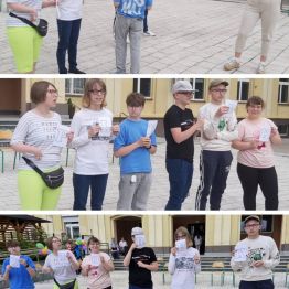 Wychowankowie układają poprawny wyraz z rozsypanych słów.
