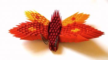 Motyl wykonany metodą origami