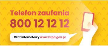 Telefon zaufania na żółtym tle