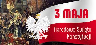 Napis 3 Maja Narodowe Święto Konstytucji.