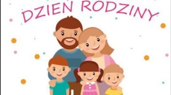 Na obrazku rodzina : mama,tata i troje dzieci