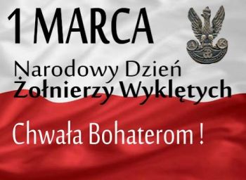 Plakat Narodowy Dzień Pamięci Żołnierzy Wyklętych.