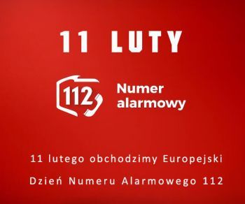 Plakat dotyczący numeru alarmowego 112.