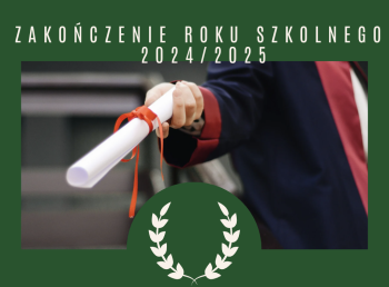 Zakończenie roku szkolnego 2024/2025 Szanowni Uczniowie, Rodzice i Nauczyciele, serdecznie zapraszamy na uroczyste zakończenie roku szkolnego 2024/2025, które odbędzie się w piątek, 27 czerwca w stołówce szkolnej, zgodnie z poniższym harmonogramem: godzina 9:00 – uczniowie Branżowej Szkoły I Stopnia nr 7 oraz Technikum nr 9 godzina 10:30 – uczniowie klas 1–3 Szkoły Podstawowej nr 37 godzina 11:00 – uczniowie klas 4–8 Szkoły Podstawowej nr 37 Zachęcamy do wspólnego podsumowania mijającego roku szkolneg