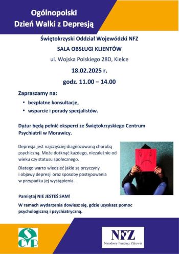 Porady ekspertów ze Świętokrzyskiego Centrum Psychiatrii w Morawicy - plakat