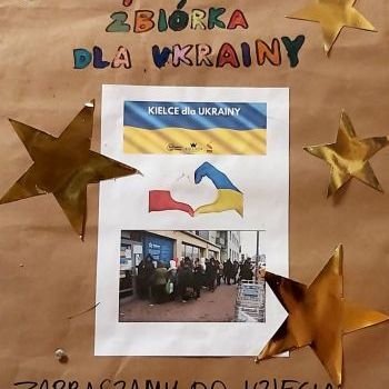 Plakat informacyjny o zbiórce