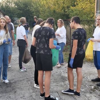 Wychowankowie podczas akcji.