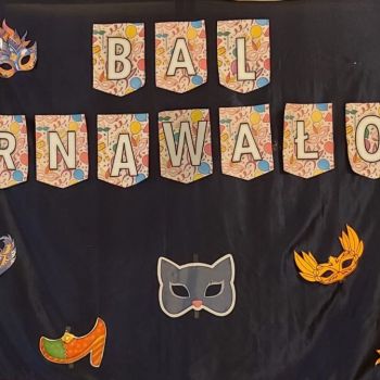 Wystrój sali podczas „Balu karnawałowego”. 