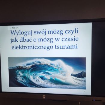 Temat prezentacji wyświetlony dla wychowanków
