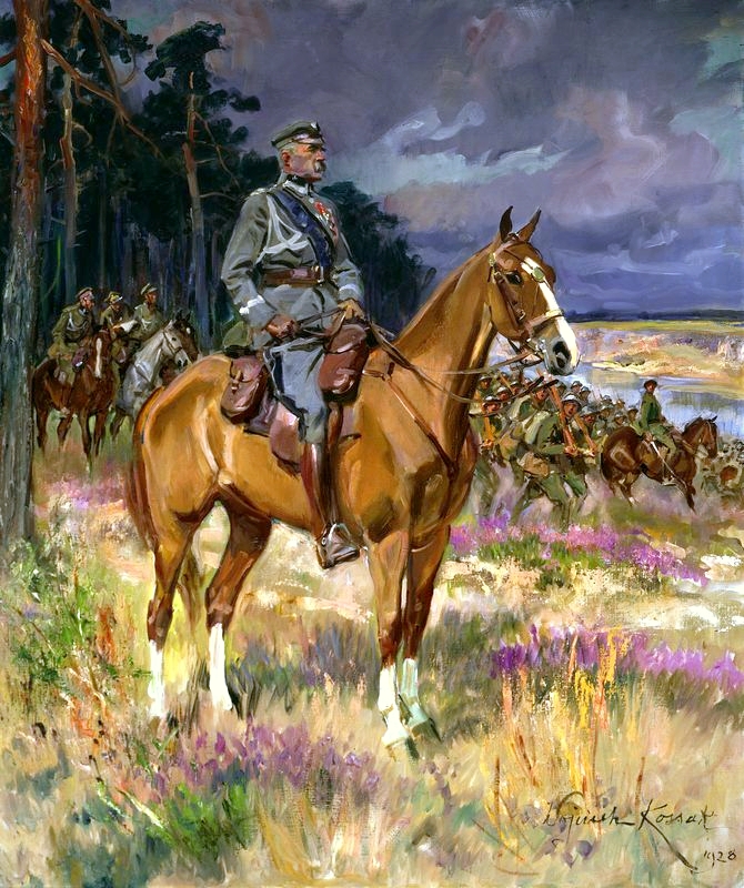 Józef Piłsudski na koniu